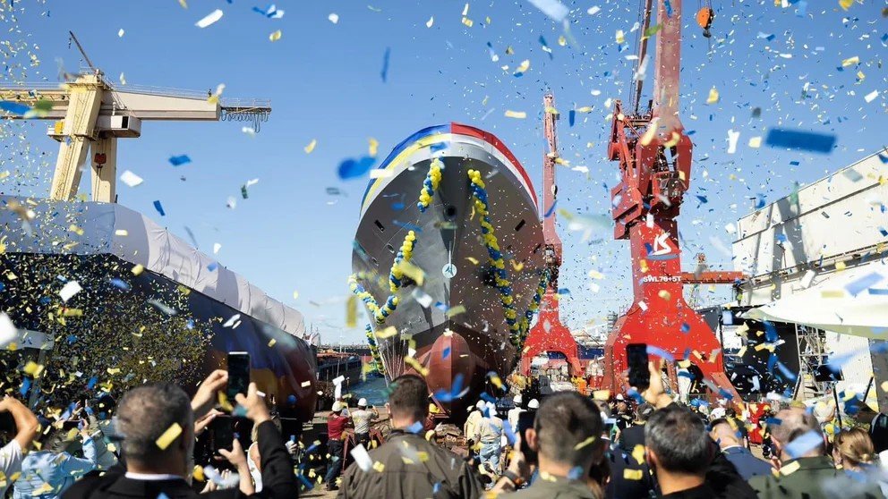 Ukrainian corvette Hetman Ivan Vyhovsky launched in Turkey