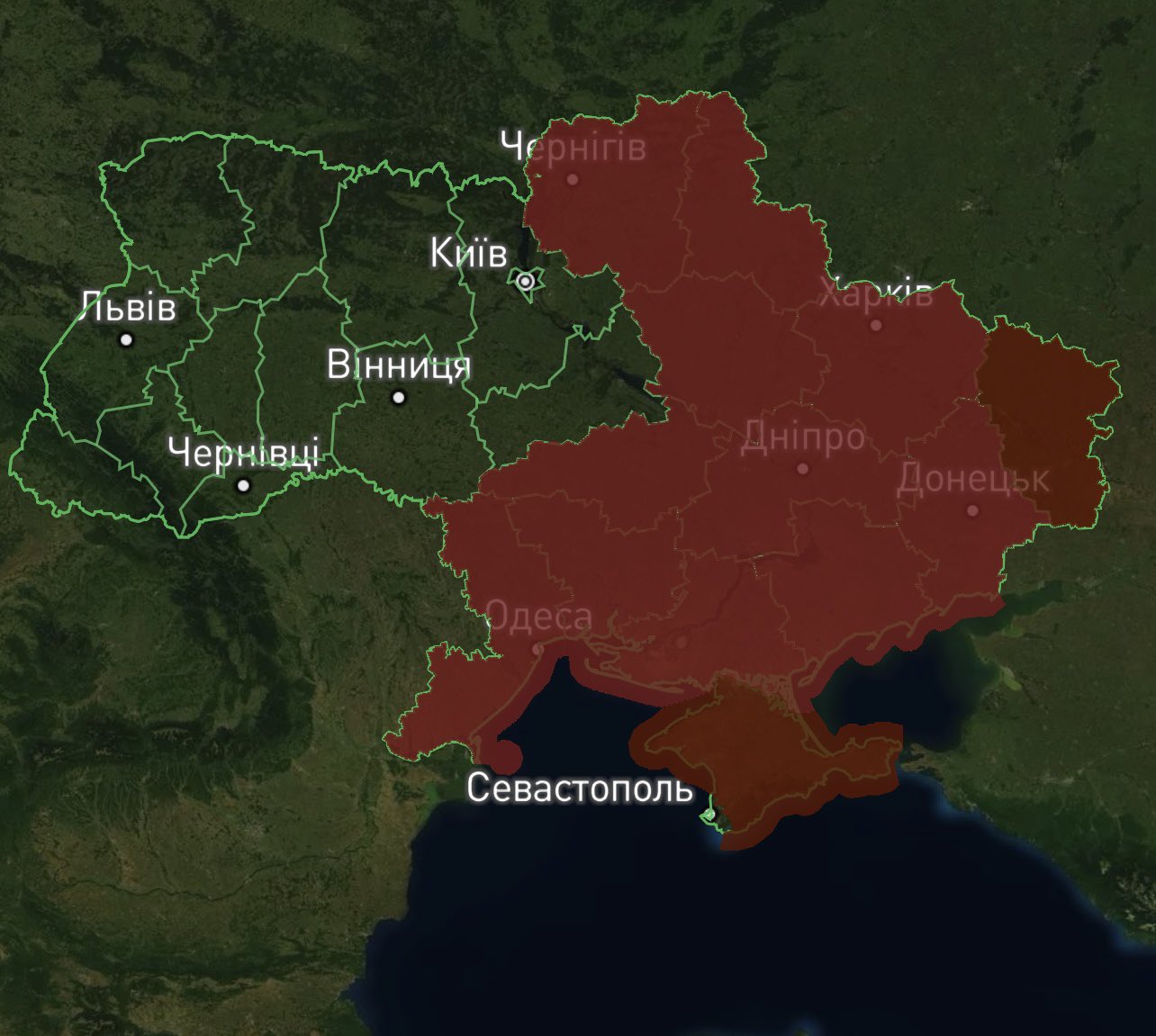 High threat of Russian ballistic missile launches from occupied Crimea