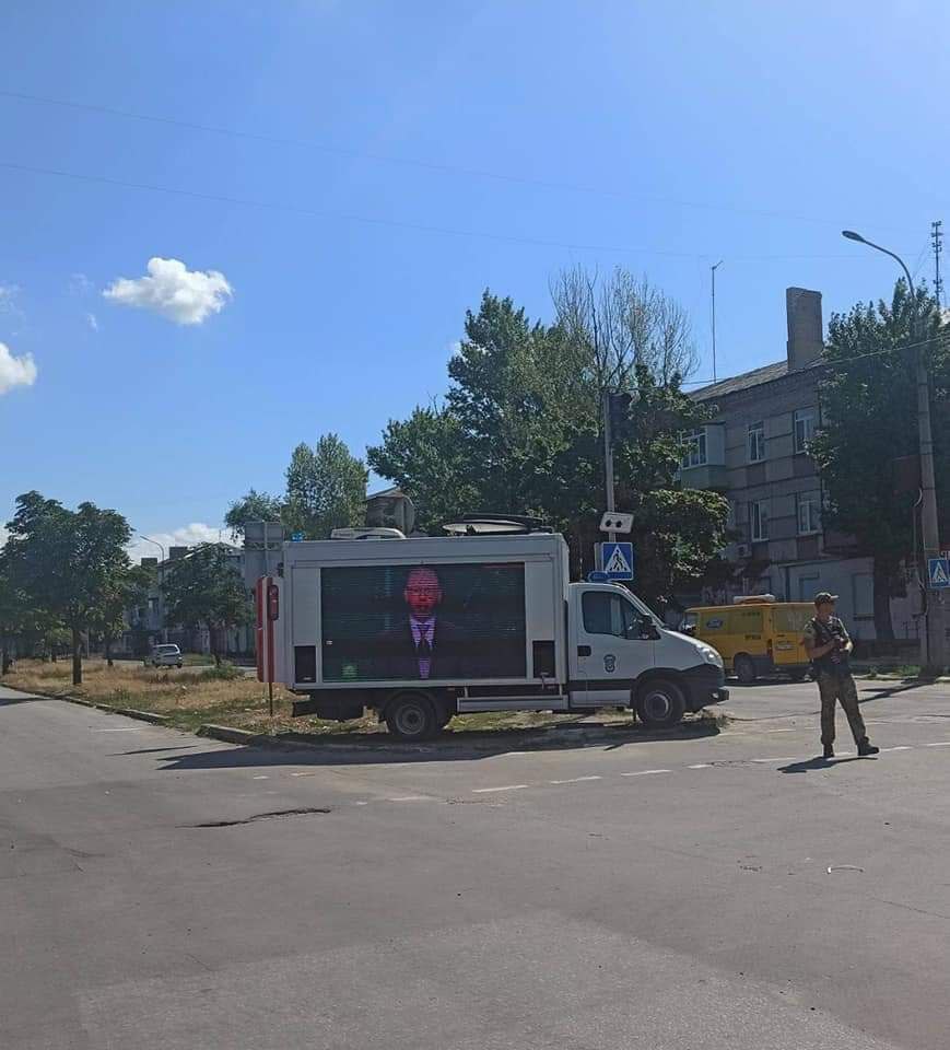 Severodonetsk: technical water, street shower, and portable TV