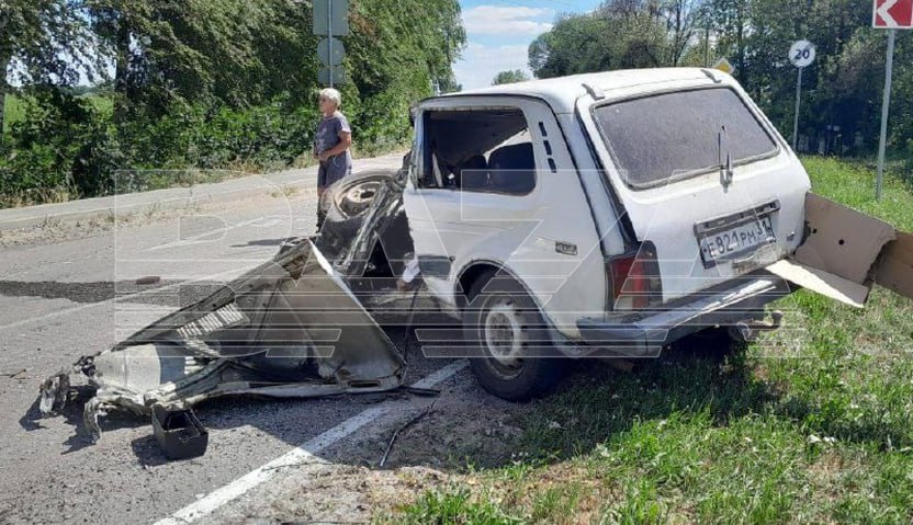 Russian tank crushes civilian car and driver in Belgorod region