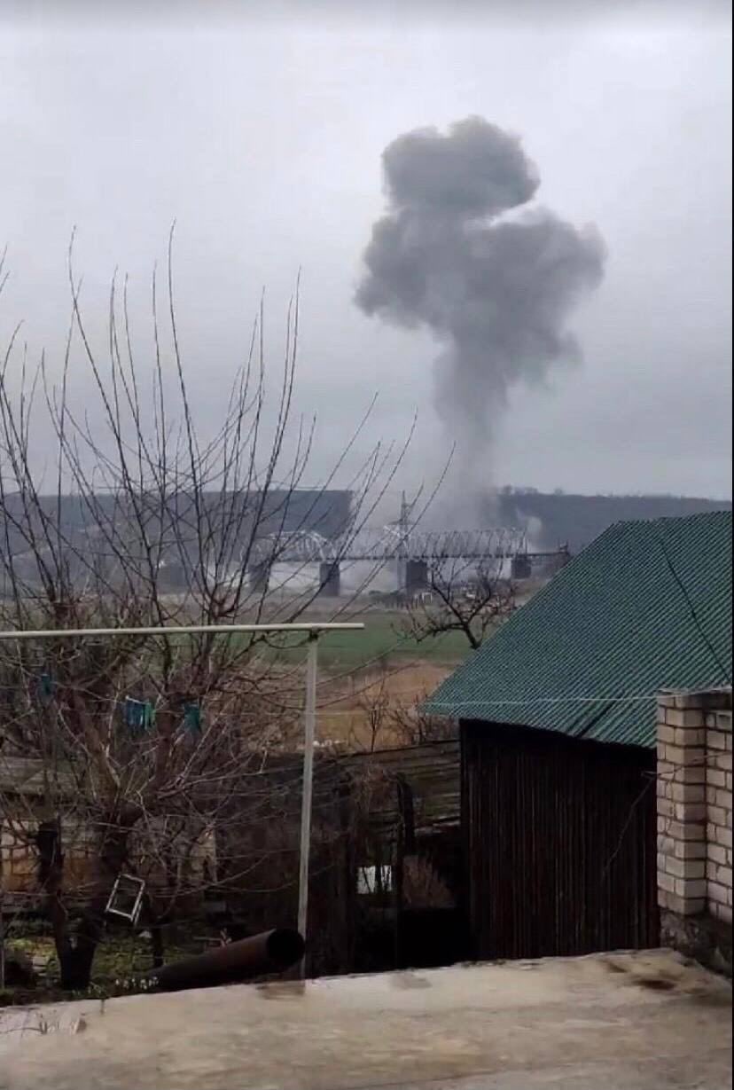 Same location: bridge destroyed in Voznesensk on March 2