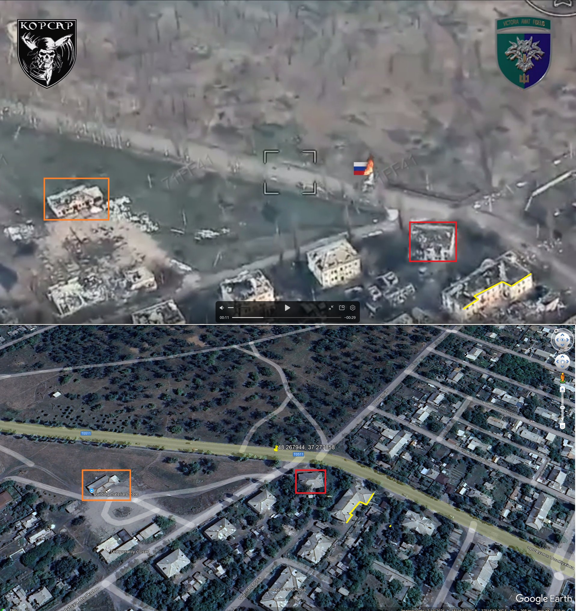 UA Brigade frappe un camion russe avec un drone FPV