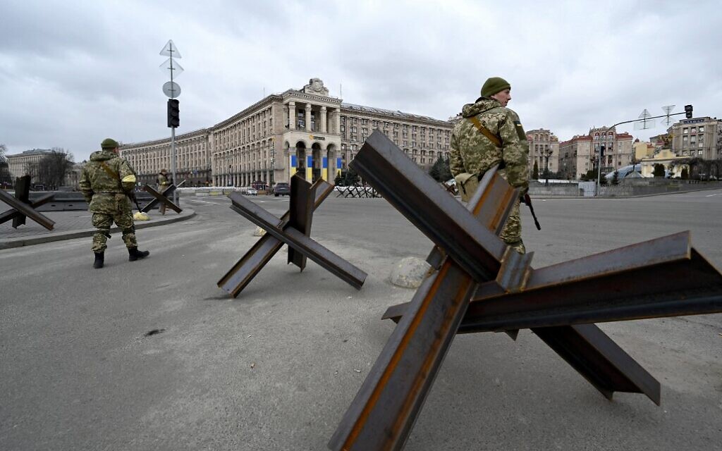 Russian shelling hits Kyiv’s Podil district