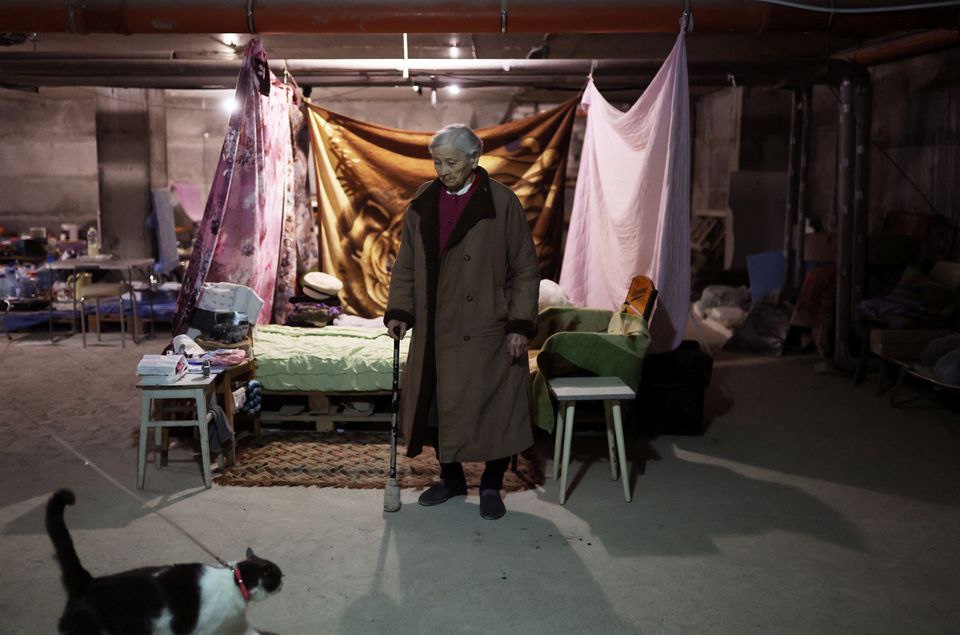 92-year-old engineer and her cat live in basement in war-torn Kharkiv