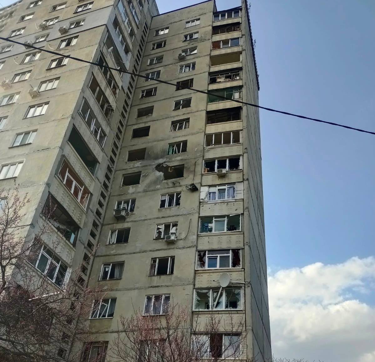 Russian drones strike Kharkiv residential building, causing casualties