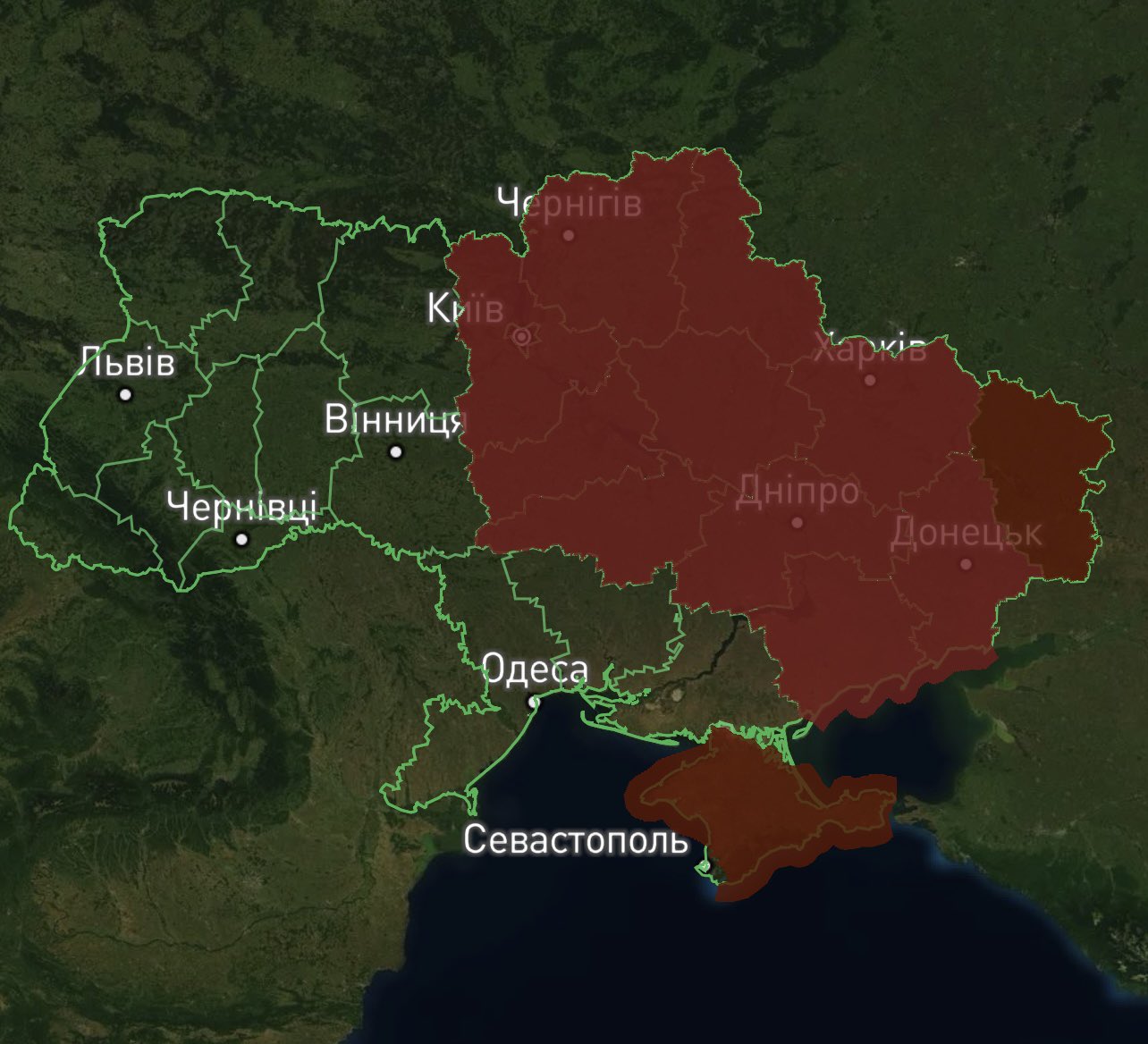 Air raid alert across 13 Ukrainian regions