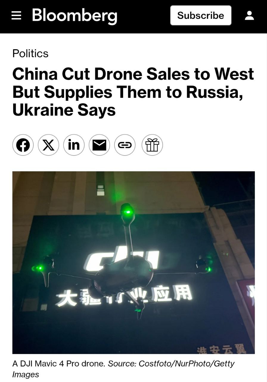 Chine arrête ventes de drones à l’Ukraine, pas à la Russie