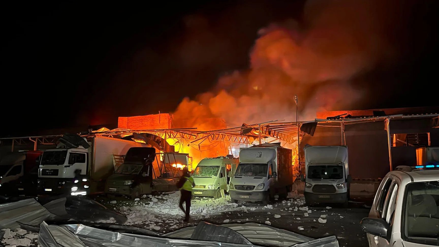 Russia attacks Sumy with drones, guard killed