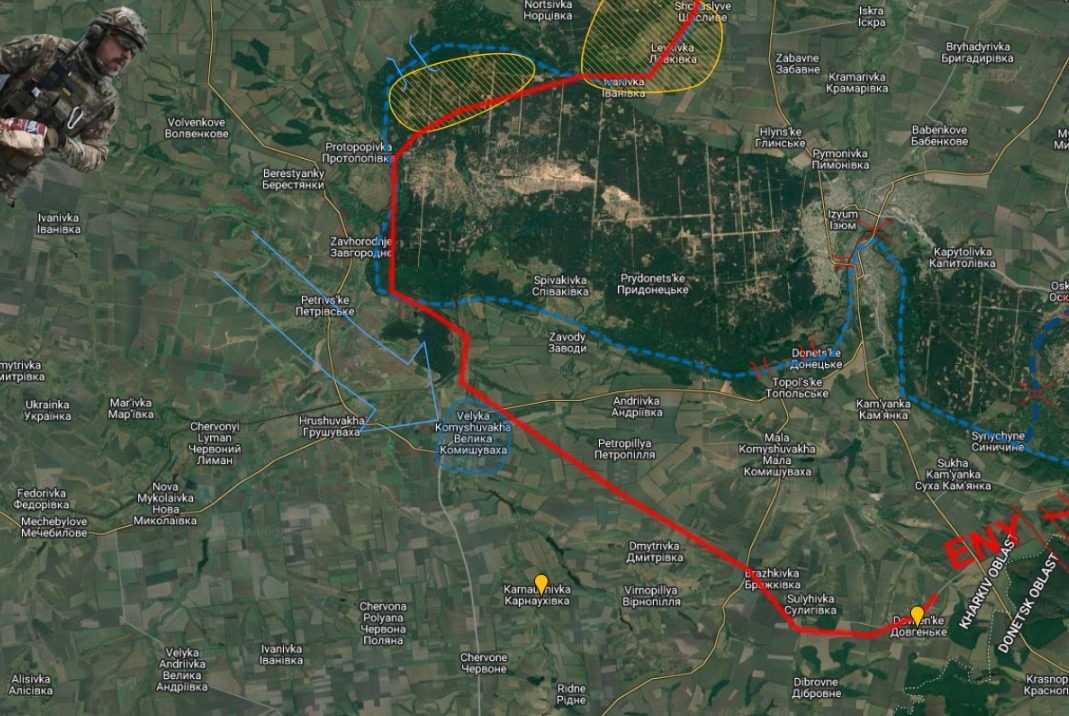 Report on Izium area submitted late yesterday evening