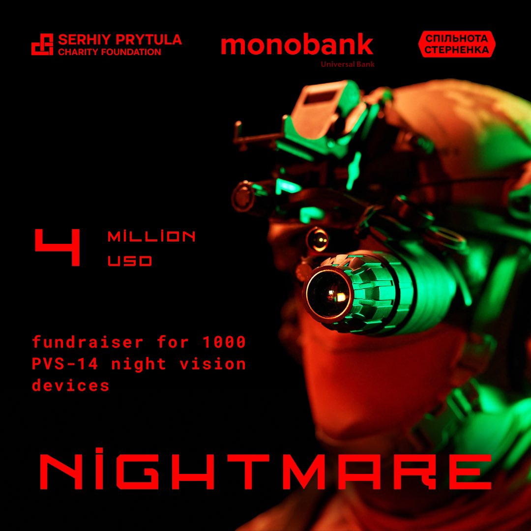 Prytula Foundation launches $4M campaign for 1000 night vision devices