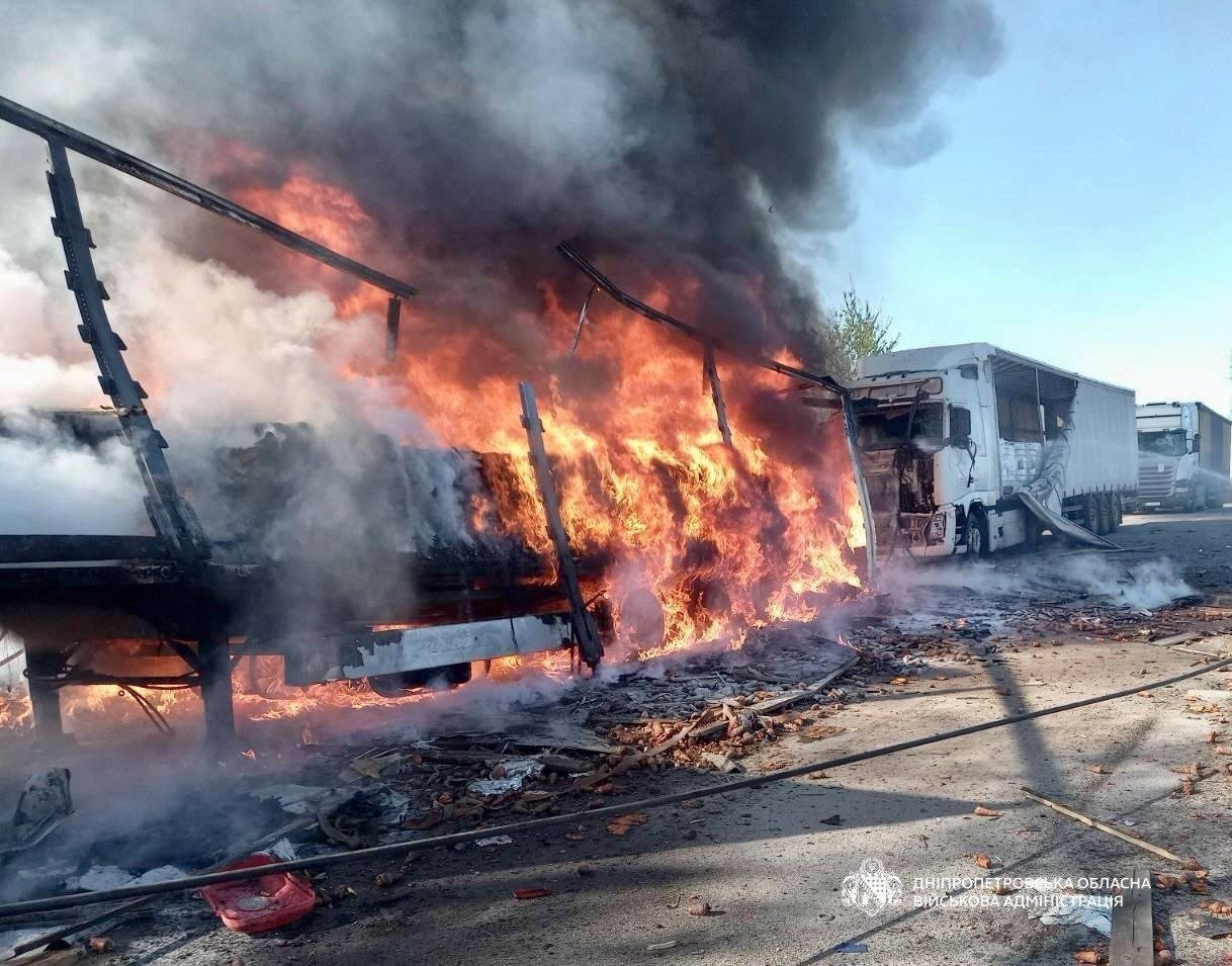 Russian strike on gas station with kids bus injures boy, pregnant woman