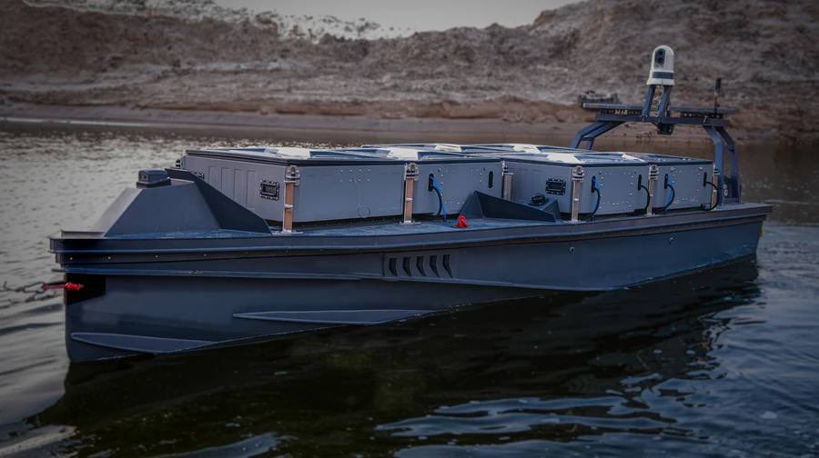 Ukrainian sea drone Magura V7 with six FPV kamikaze drones