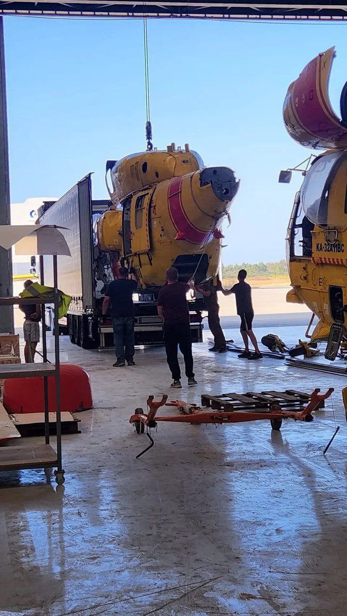 Portuguese Ka-32A11BC helicopter transported by truck to Ukraine