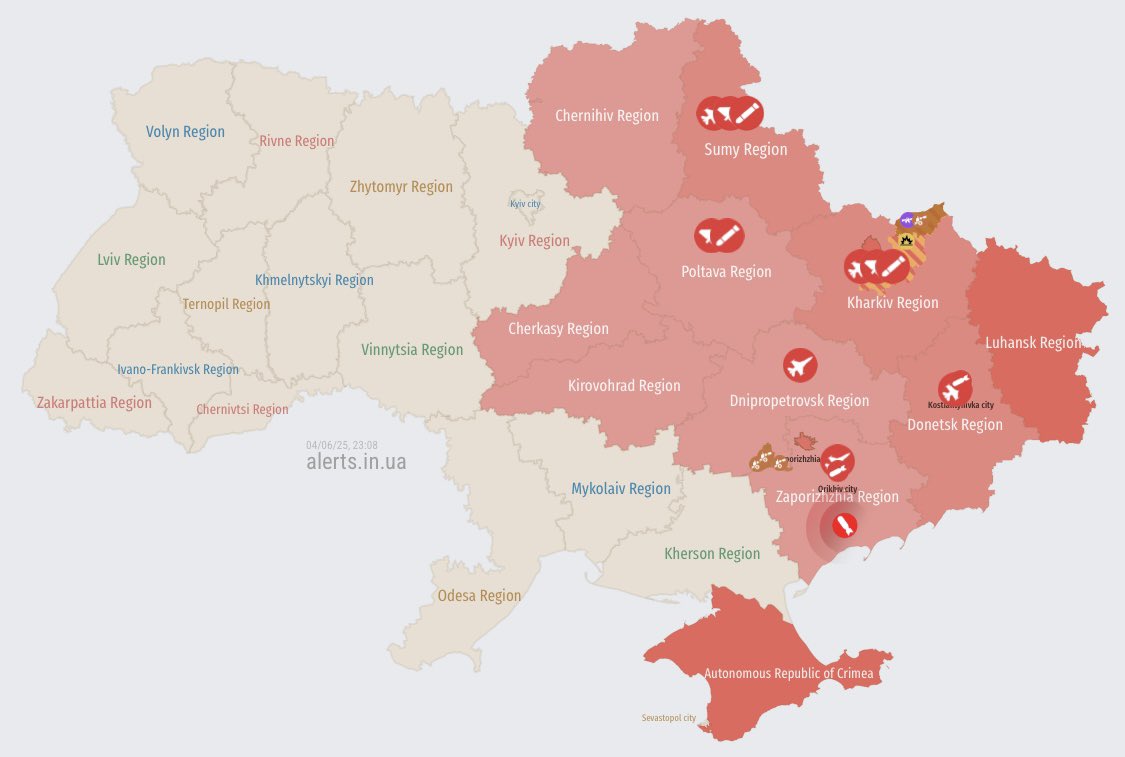 Ballistic missile threat from Kursk region