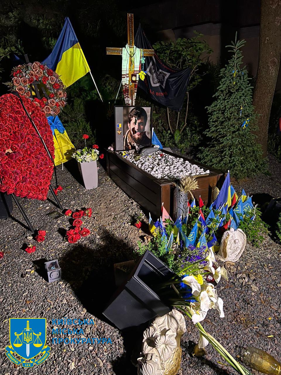 Vandalism at Kyiv graves of fallen heroes
