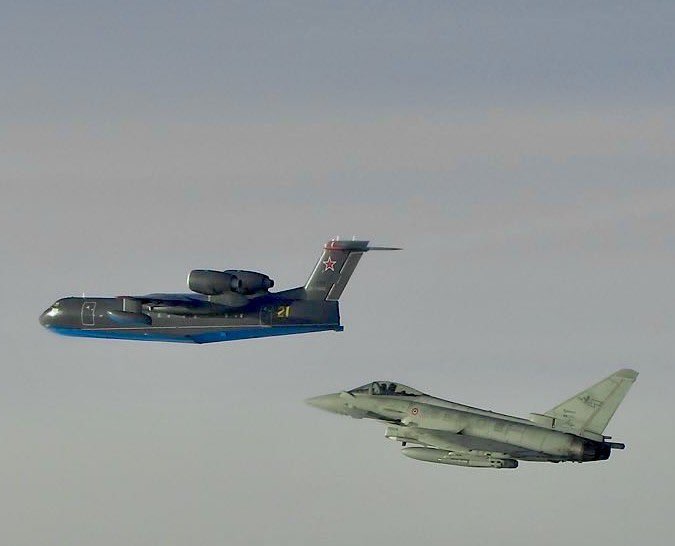 Italian Eurofighter intercepts Russian Be-200PS jet over Baltic Sea