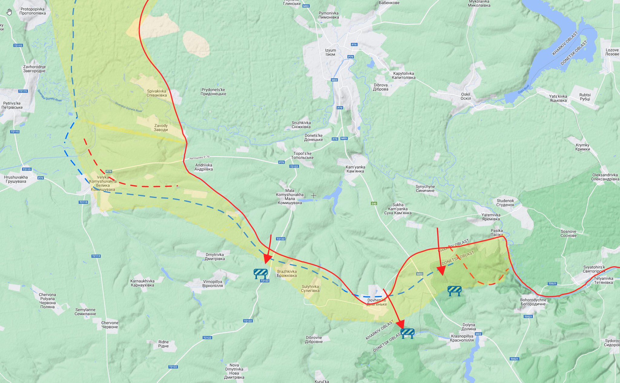 Ukrainian forces repel Russian attack near Izium