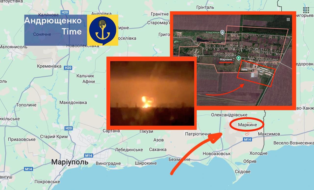 Warehouse with ammunition explodes after drone attack in Markino