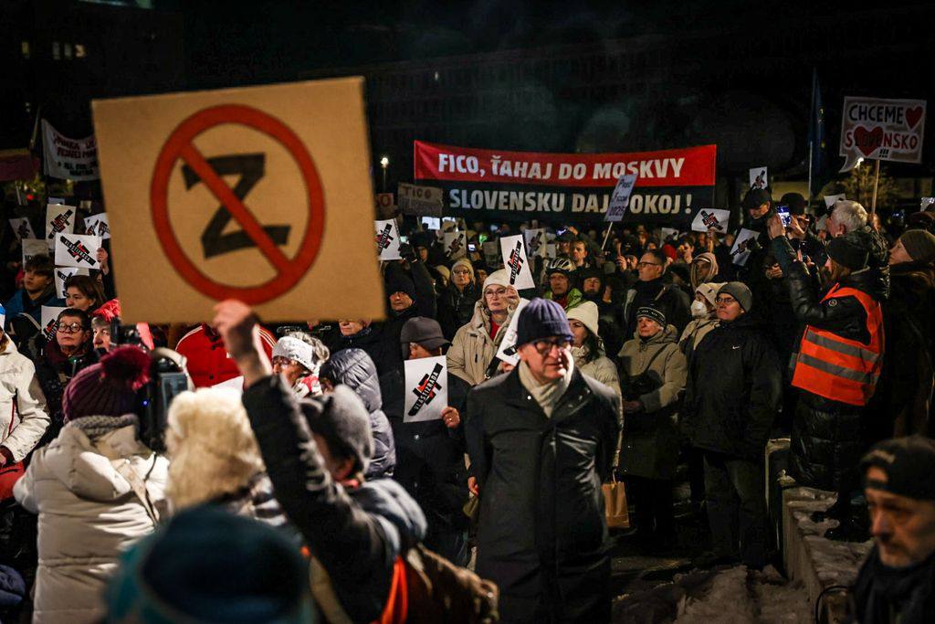 Protest in Bratislava Against Slovak PM’s Pro-Russian Policy