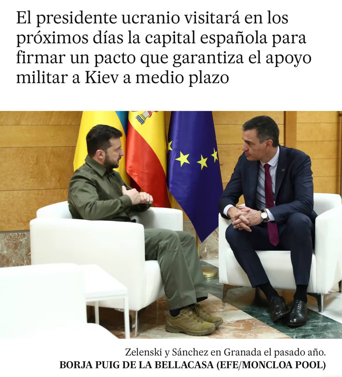 Zelensky to visit Spain for bilateral security agreement signing