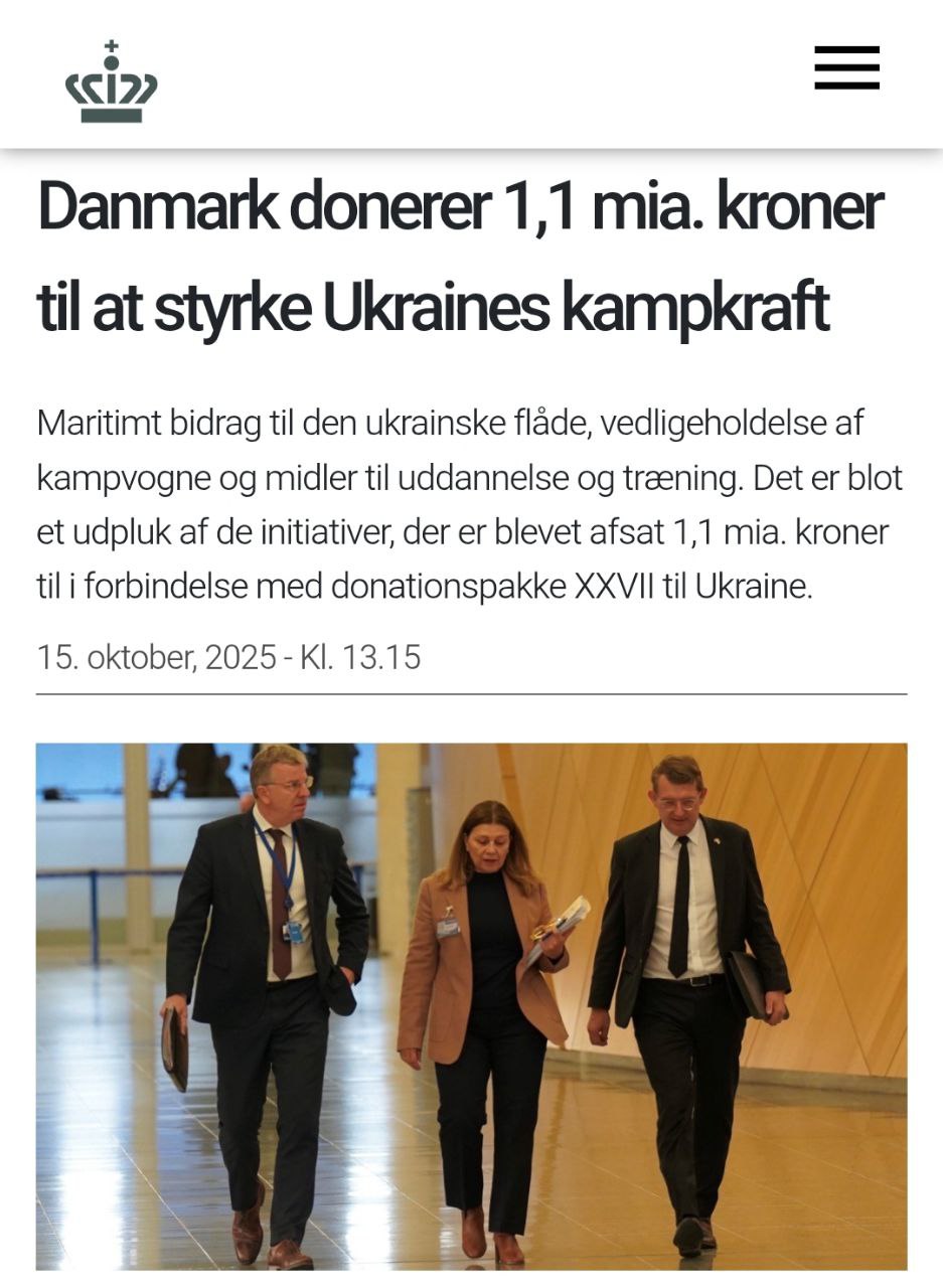 Denmark and Norway allocate $171.5 million in military aid to Ukraine