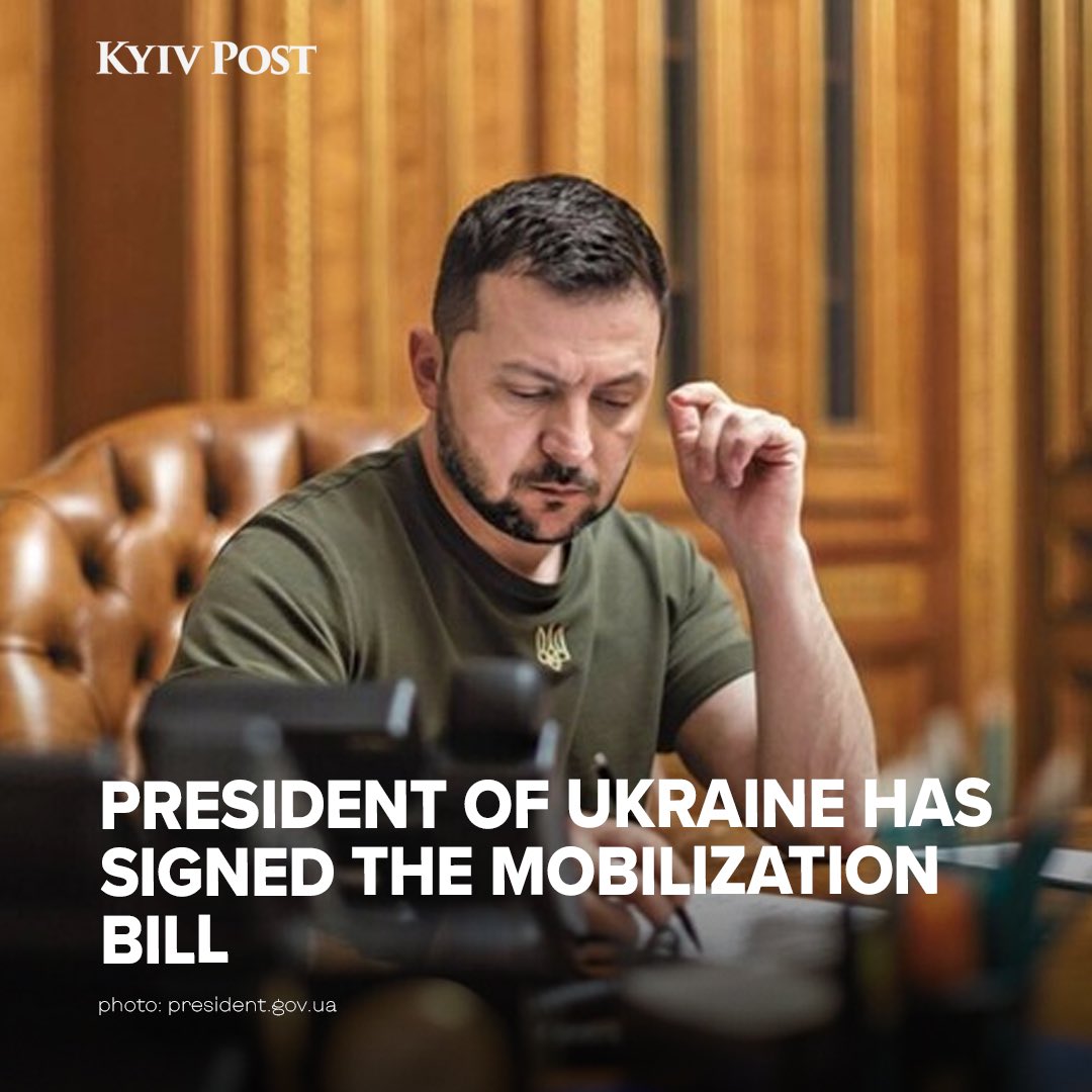 Zelensky signs mobilization bill, new rules to take effect in one month