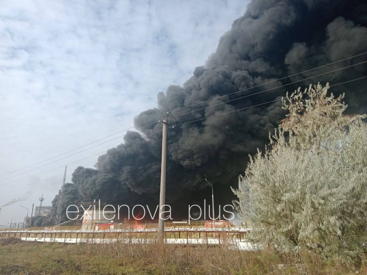 Fire at Novokuybyshevsk Refinery Following Drone Attack