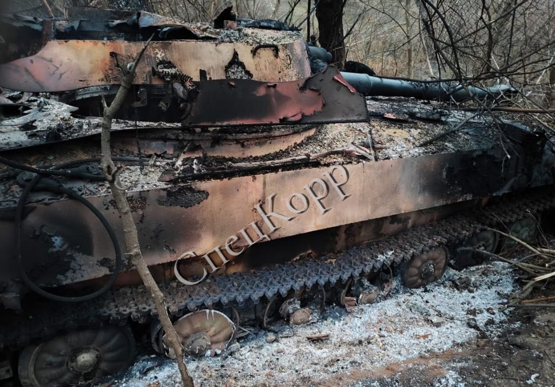 Destruction of a 2S1 Gvozdika near Toretsk