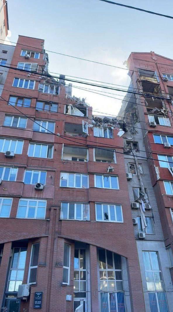 Russian strike on Dnipro apartment building injures three