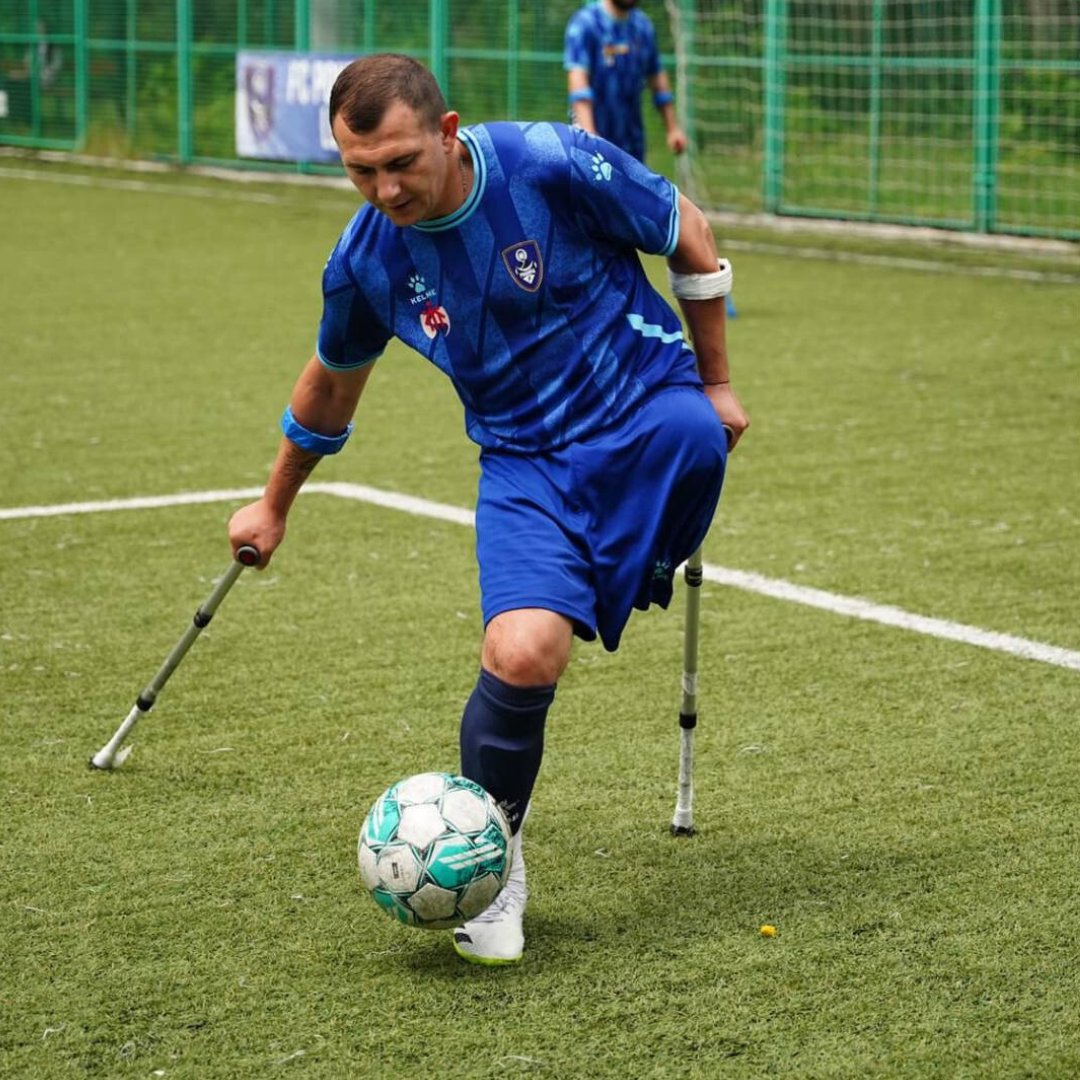 Ukrainian war veteran returns to football after injury