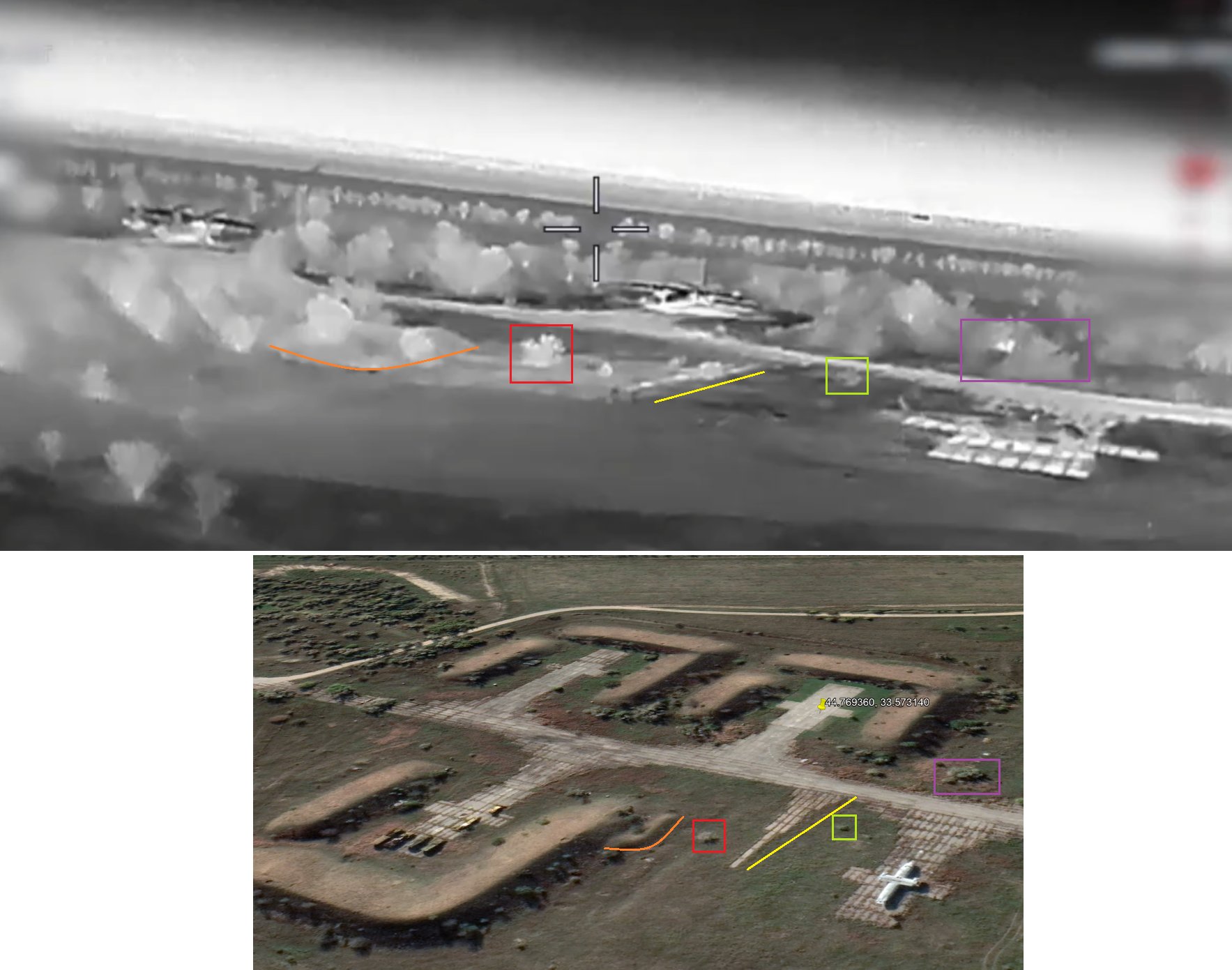 Ukrainian drone attack on An-26 plane