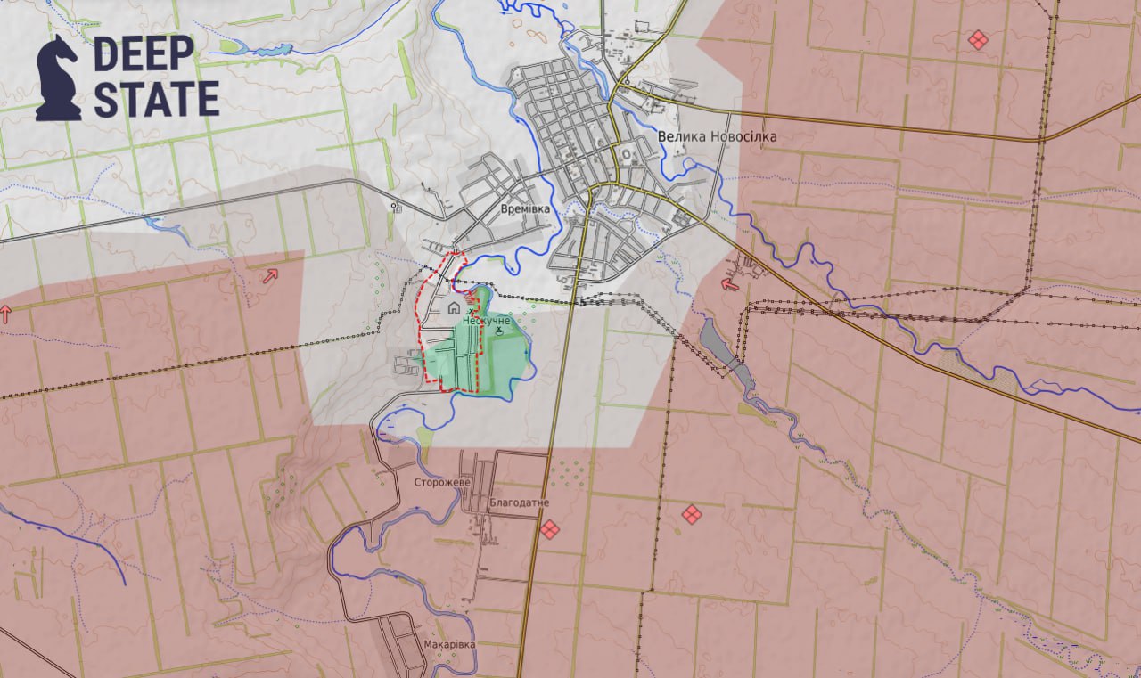 Russians capture Neskuchne outskirts, pressuring Velyka Novosilka