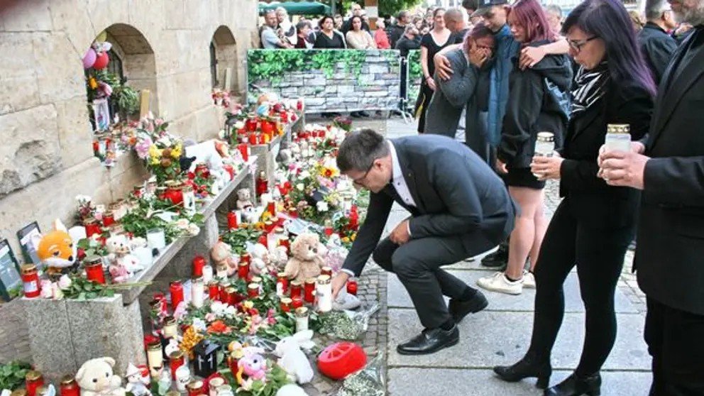 Funeral for murdered 9-year-old Ukrainian girl Valeriia in Germany