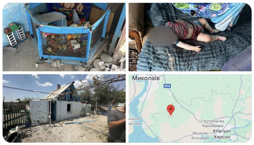 Russian drone kills 14-month-old baby in Kherson