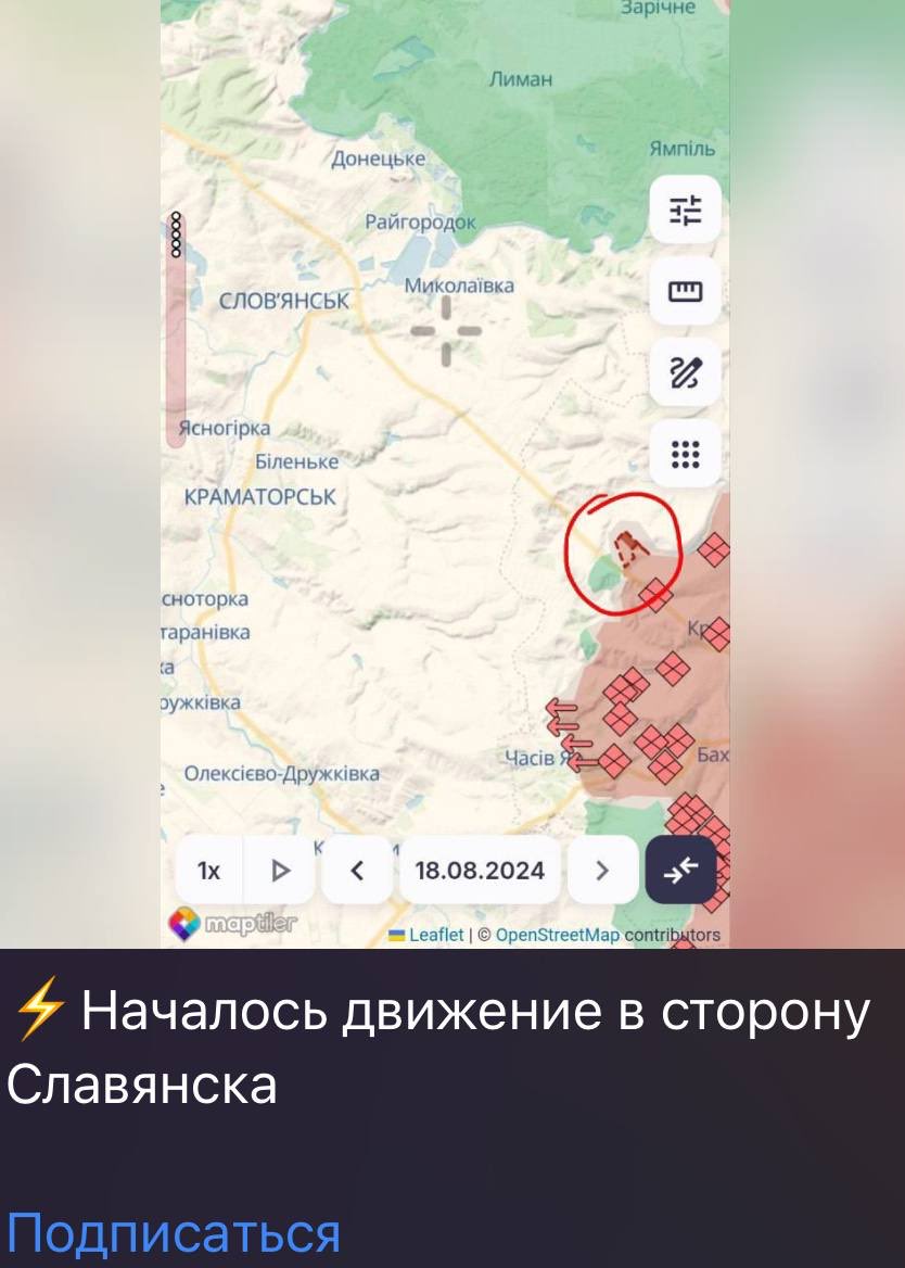 They say Russian forces advance toward Sloviansk