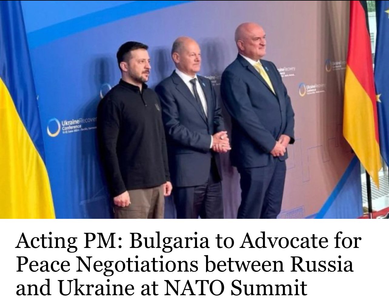 Bulgaria proposes mediating peace talks between Russia and Ukraine
