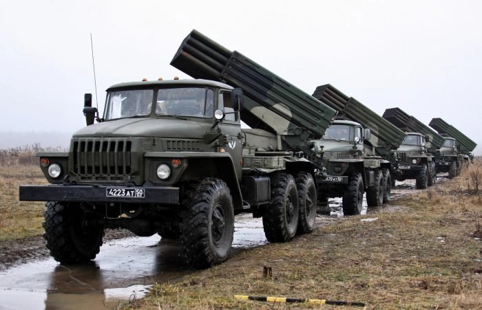 BM-21 Grad and Tornado-G rocket launchers: ranges and commonality