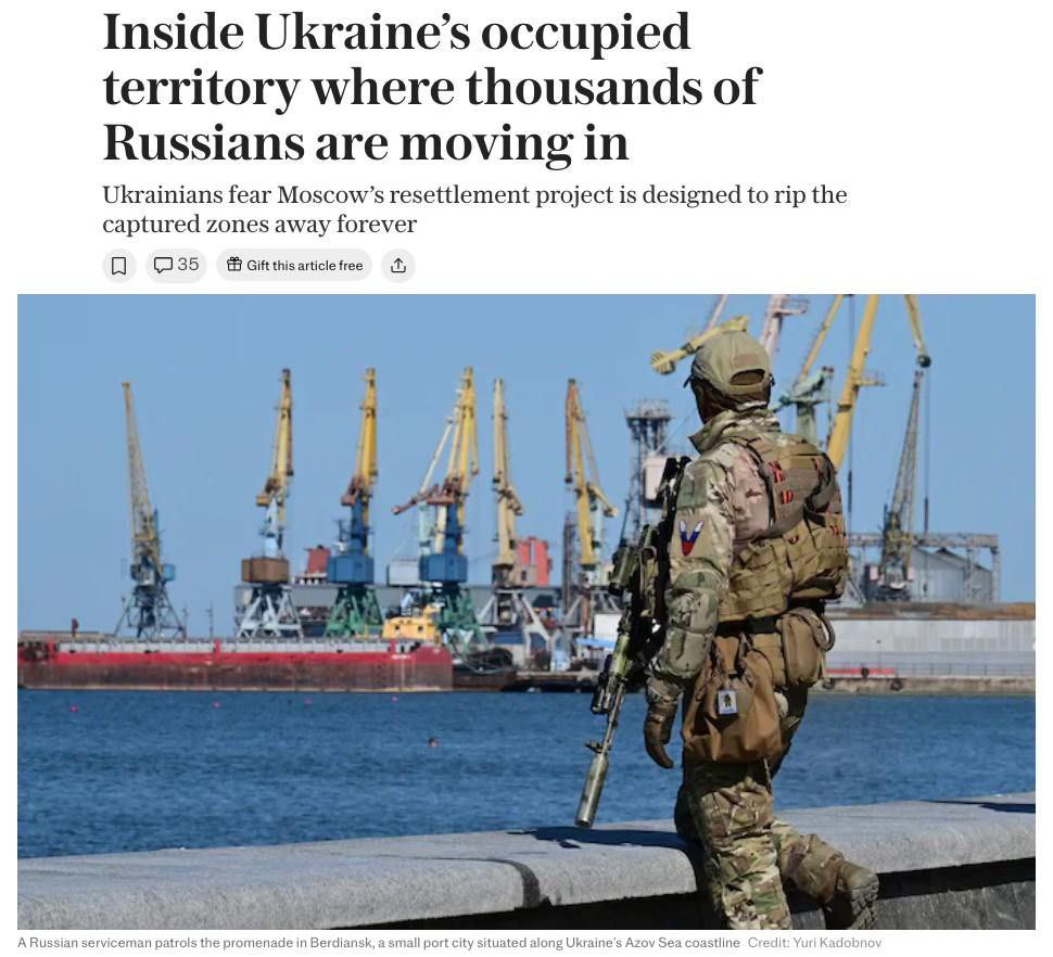 Pursuit of Russian control over occupied territories
