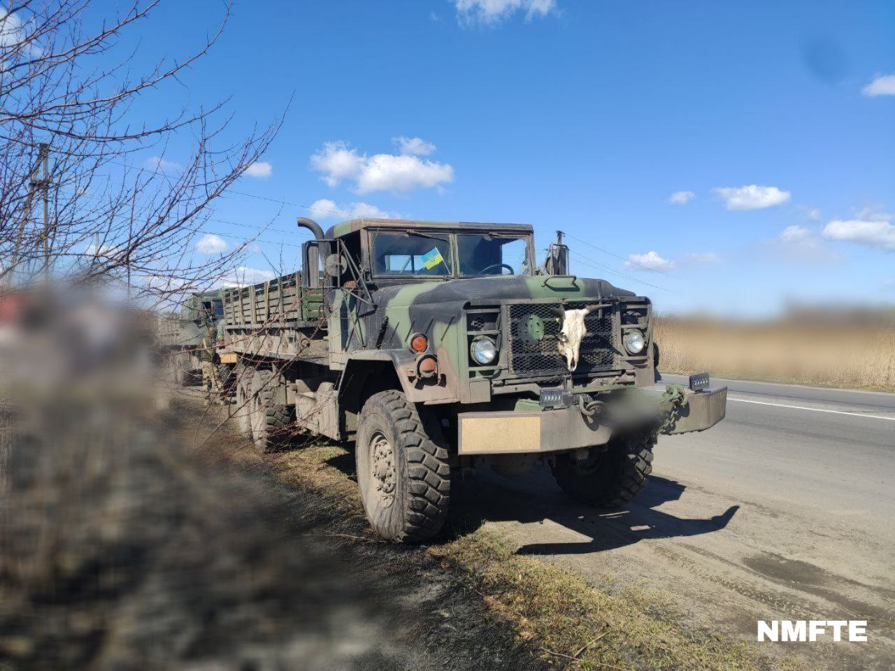 Old American M939 trucks in service with Ukrainian army