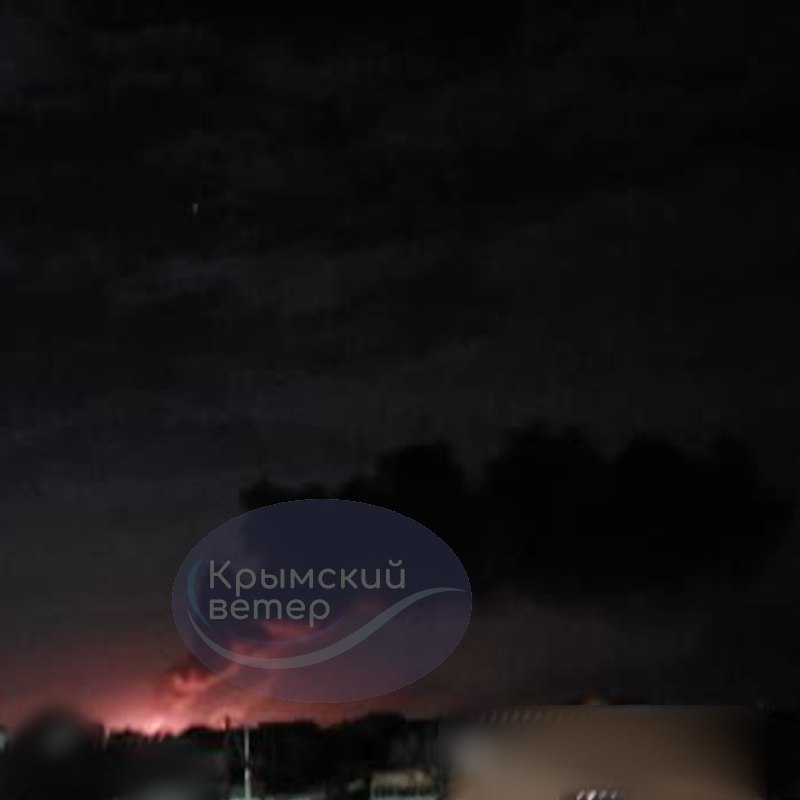Explosions at Saki airfield at night (July 26, 2024)