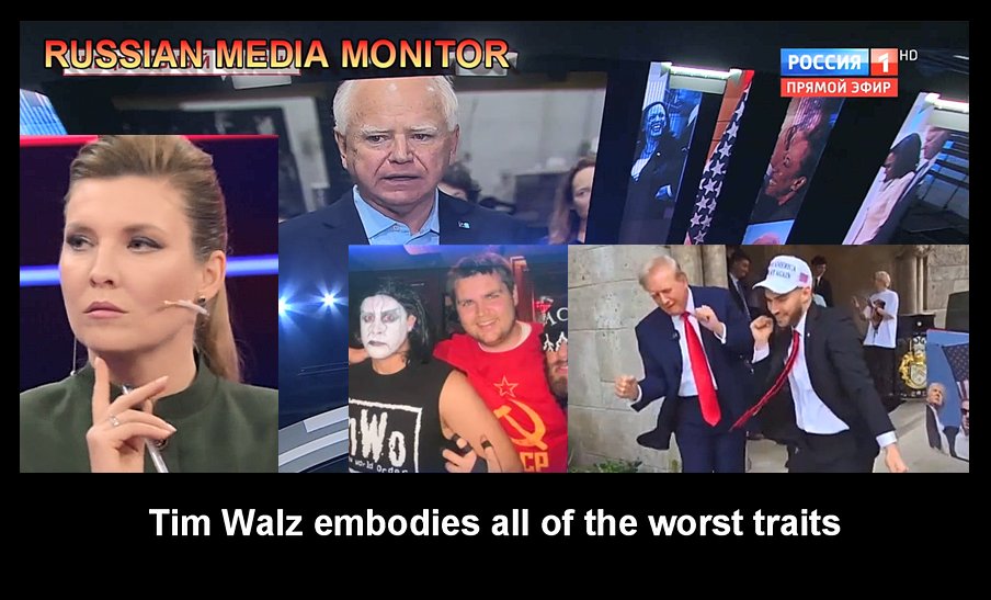 Russian state TV slams Tim Walz for calling Trump/Vance ‘weirdos’ and supporting Ukraine