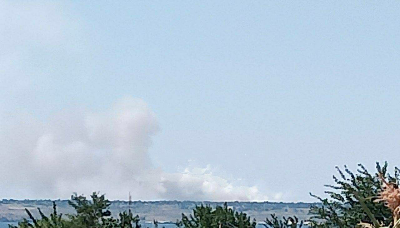 Strong blast and fire in Beryslav district