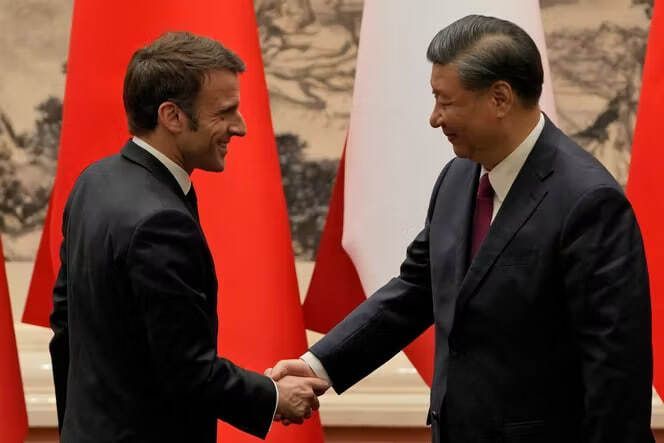 Macron in China to urge Xi on Ukraine ceasefire