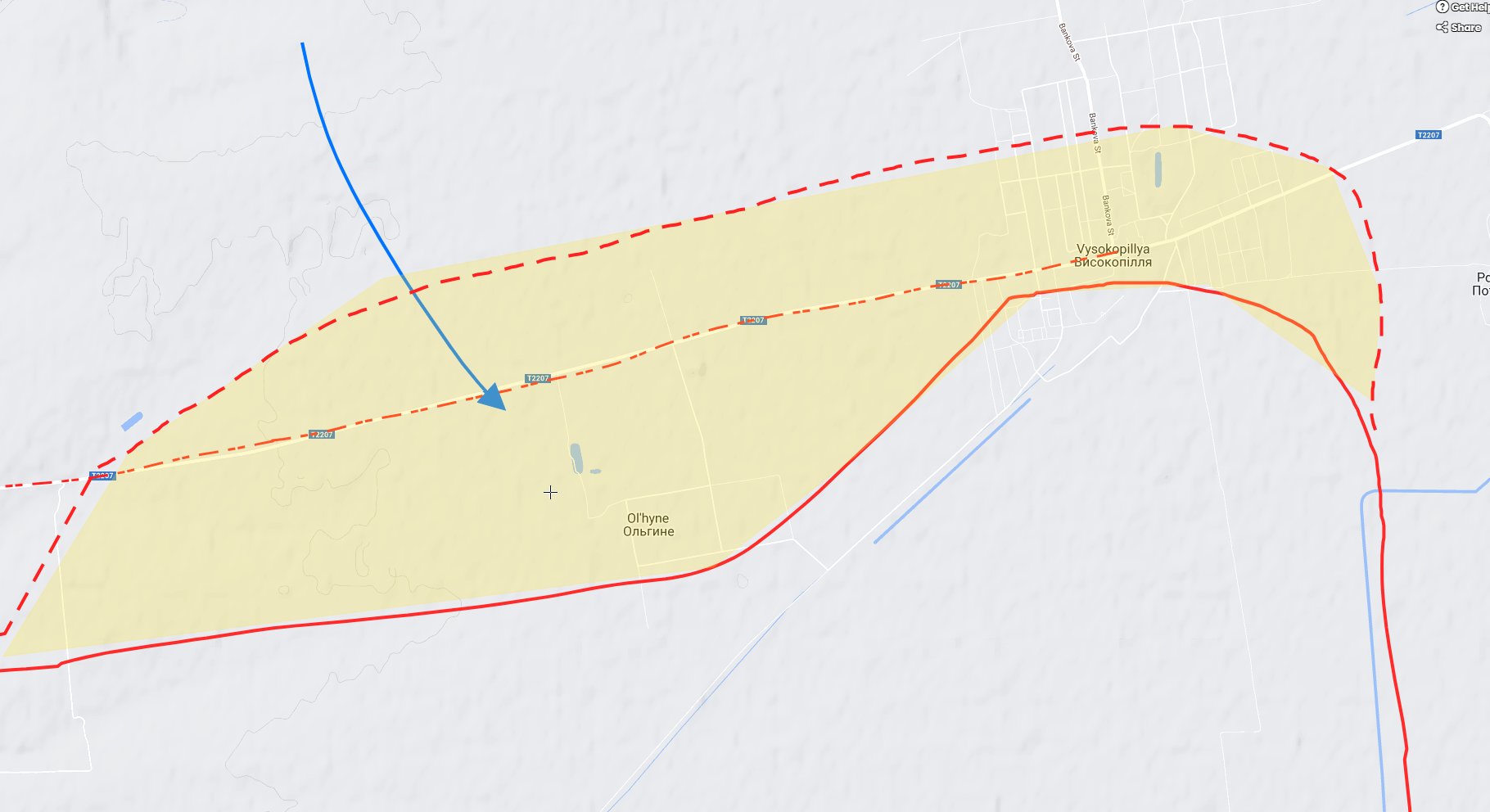 RuAF held line initially, but AFU crossed road to encircle