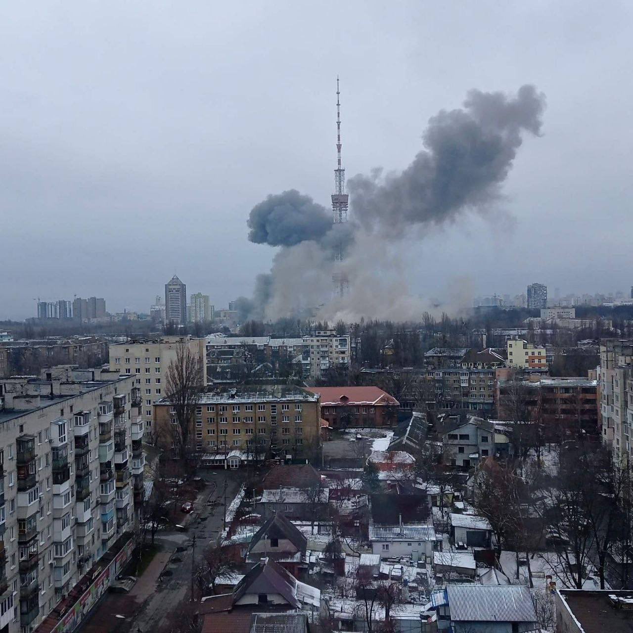 Russia bombed Kyiv TV tower