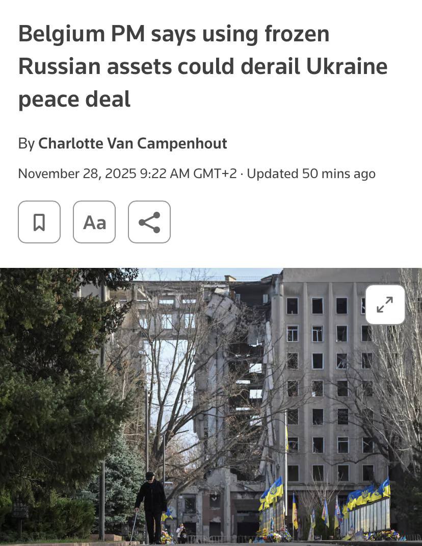 Belgium fears impact of frozen Russian assets