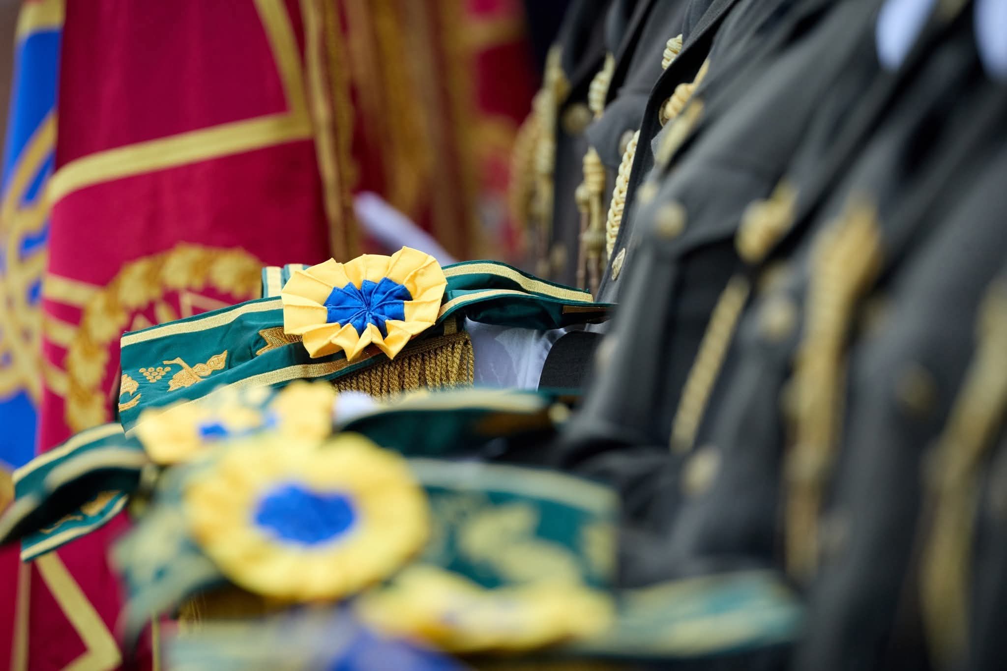 Zelensky Presented Combat Banners During Ceremony