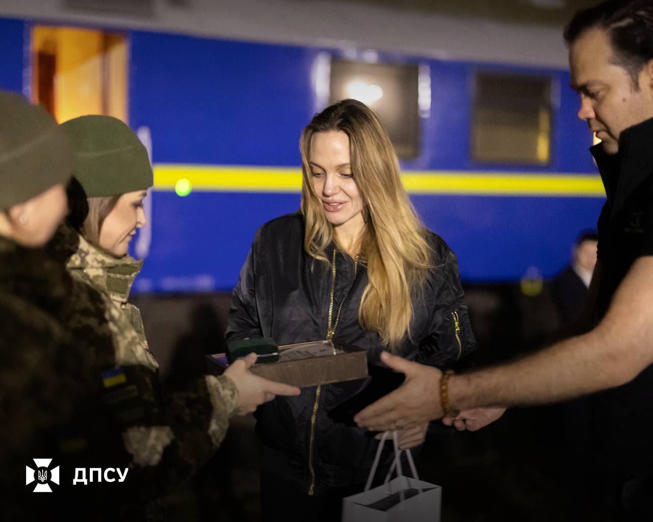 Ukrainian Symbols and Medals Presented to Angelina Jolie