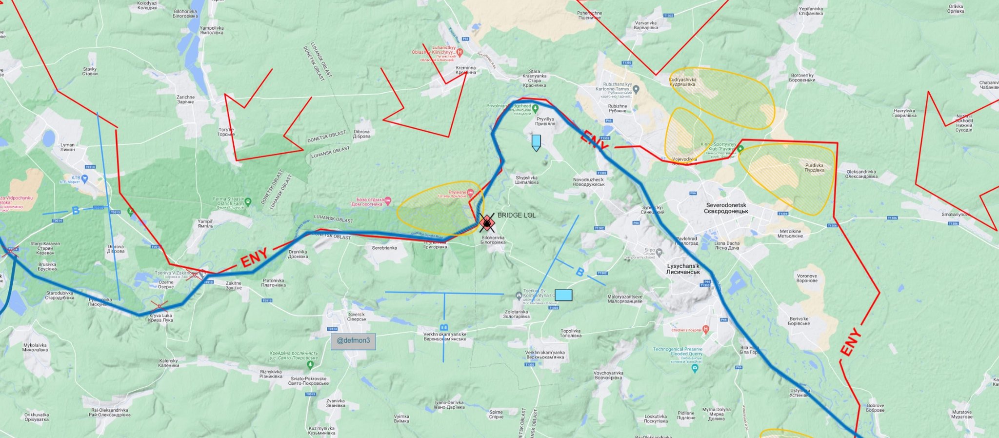 Russian forces advance on Severodonetsk, capture Yampil