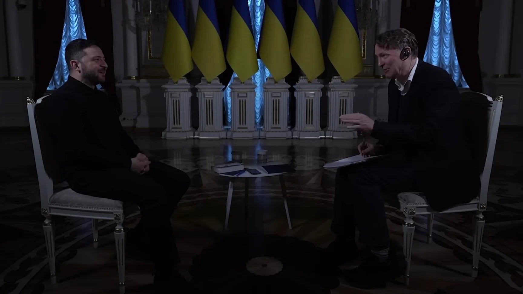 Zelenskyy Interview in Kyiv Interrupted by Power Outages